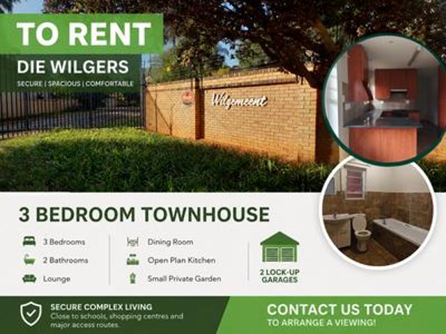Townhouse for rent in Waterkloof, Gauteng