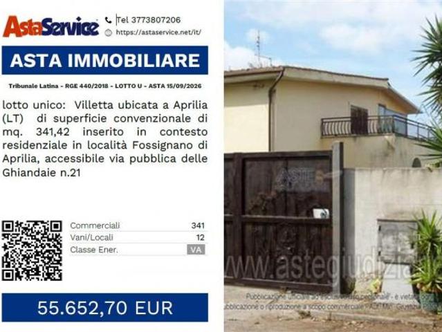 Villa Indipendente in vendita a Valle Carniera, Aprilia