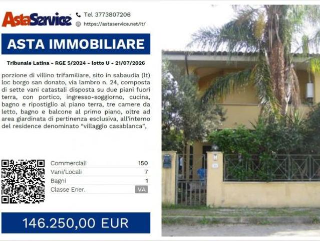 Villa Indipendente in vendita a Sabaudia, Lazio