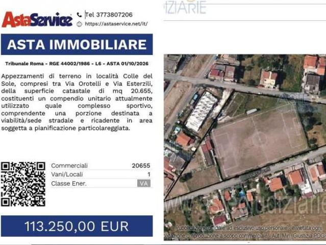 Terreno in vendita a Colle del Sole, Roma Capitale