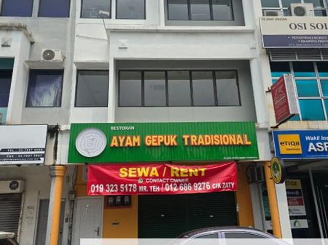 Shop for rent in Shah Alam, Petaling