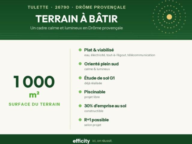Terrain vente à Nyons, Tulette