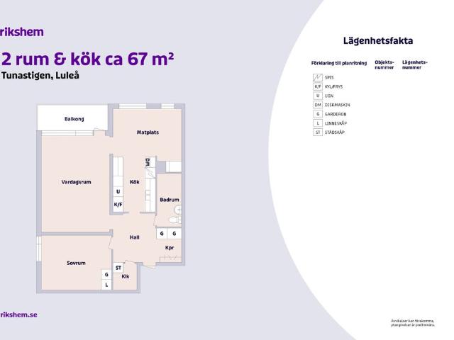 Lägenhet hyra i Tuna, Luleå