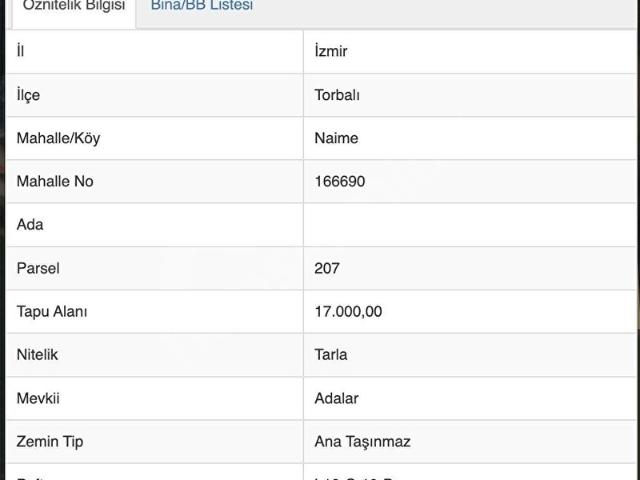 Torbali, İzmir içerisinde satılık Arsa