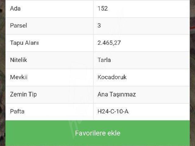 Tohumlar, Yenipazar içerisinde satılık Arsa