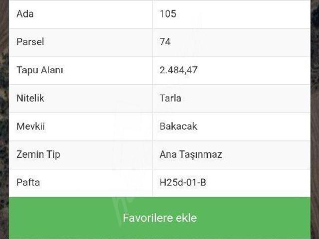 Katran, Yenipazar içerisinde satılık Arsa