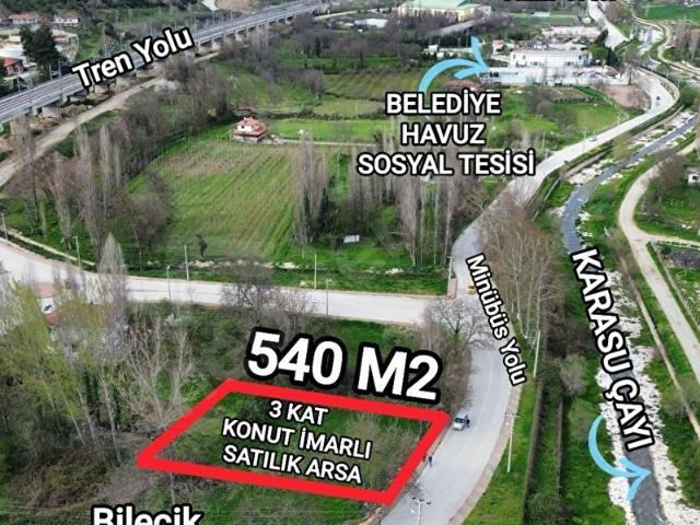 Osmangazi Mahallesi, Bilecik Merkez içerisinde satılık Arsa