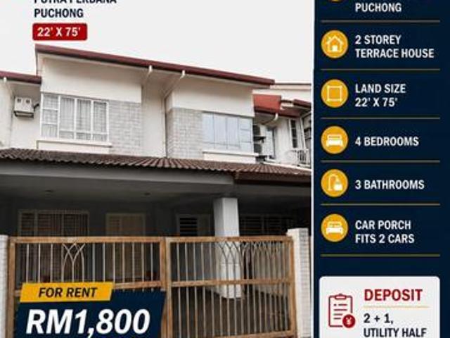 Terraced House for rent in Tanjong Sepat, Selangor