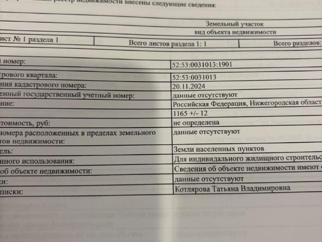 Участок продажа в Борковка, городской округ Выкса