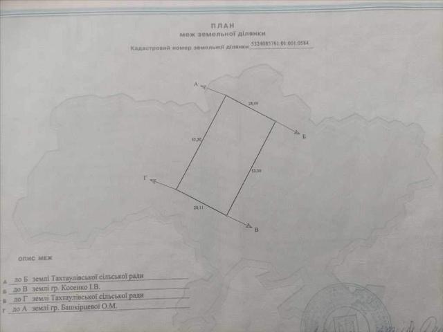 Участок продажа в Полтавской области