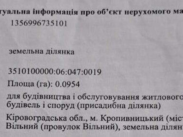 Участок продажа в Кропивницком