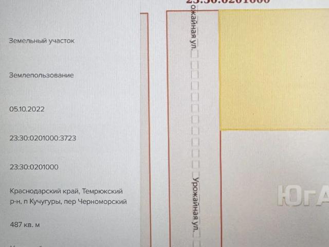 Участок продажа в Кучугуры, Темрюкский район