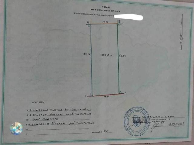Участок продажа в Полтавской области