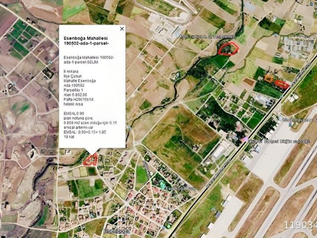 Esenboğa Mahallesi, Çubuk içerisinde satılık Arsa