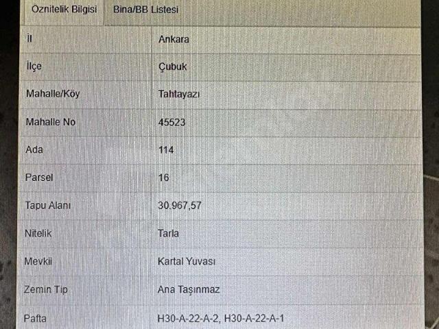 Çubuk, Ankara içerisinde satılık Arsa