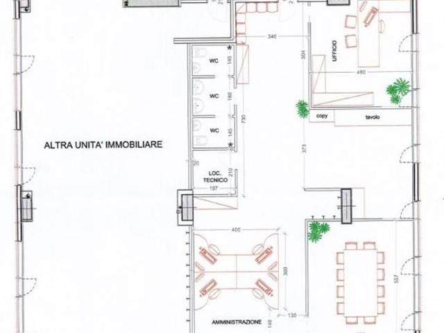 Ufficio in affitto a Pescarenico, Lecco