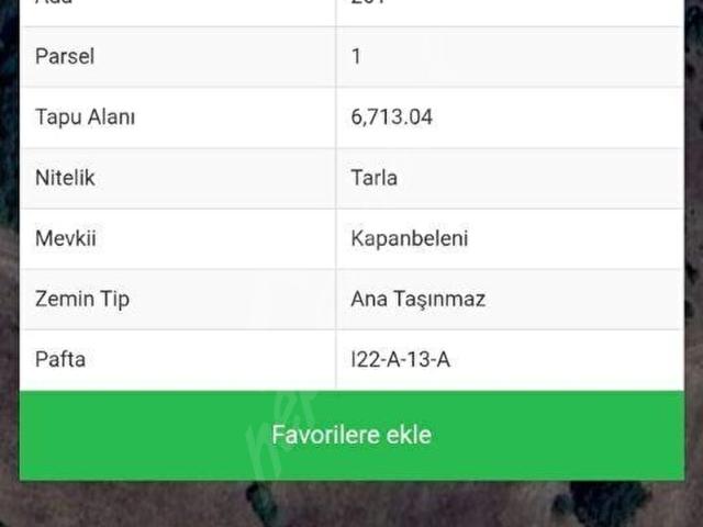 Keles, Bursa içerisinde satılık Arsa