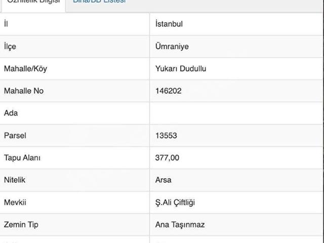 Ümraniye, İstanbul içerisinde satılık Arsa