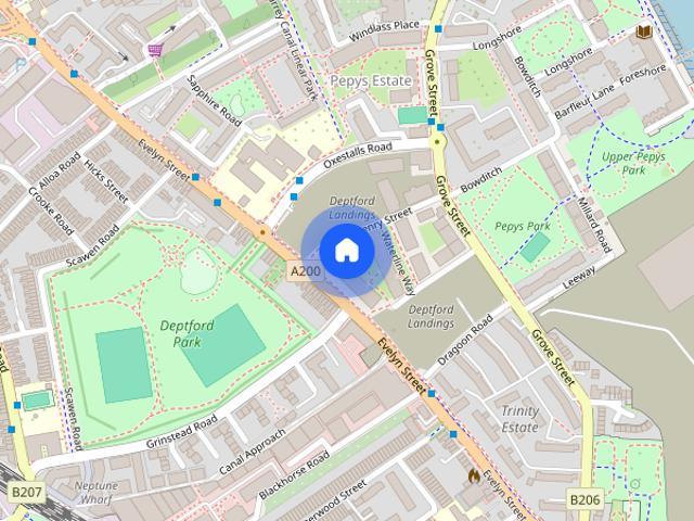 Apartment for rent in Pepys Estate, Greater London