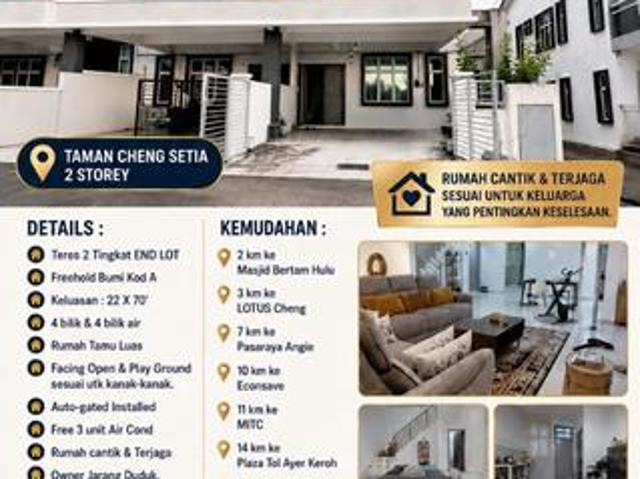 Terraced House for sale in Cheng, Malaka