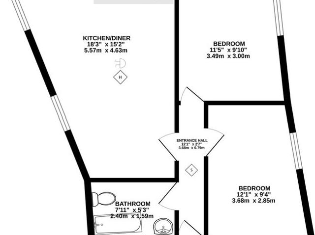 Apartment for rent in Furzedown, Greater London