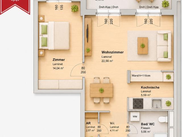 Apartment mieten in Gries, Gersdorf-Feistritz