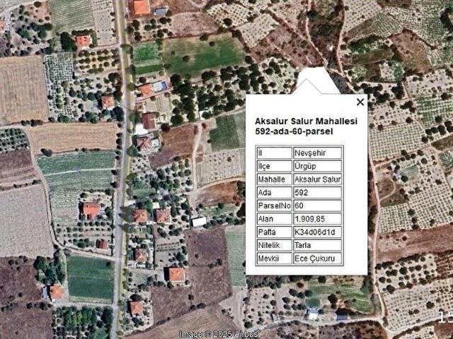 Ürgüp, Nevşehir içerisinde satılık Arsa