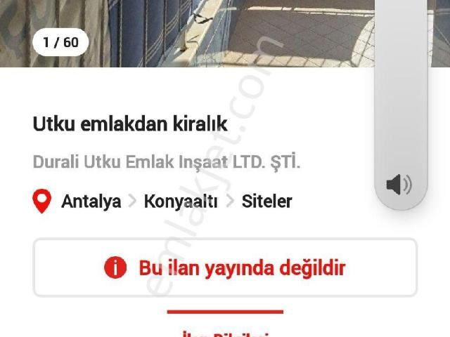 Konyaalti, Antalya içerisinde kiralık mülk