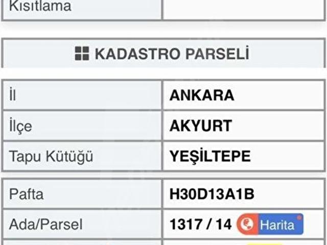 Akyurt, Ankara içerisinde satılık Arsa