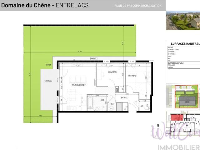 Appartement vente à Albens, Entrelacs