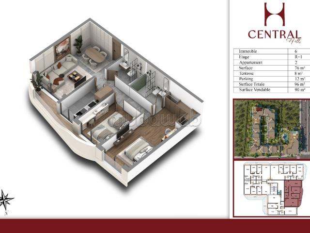 Appartement vente à Anfa, Gharb-Chrarda-Beni Hssen