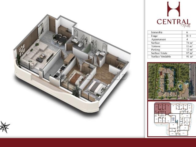 Appartement vente à Anfa, Gharb-Chrarda-Beni Hssen
