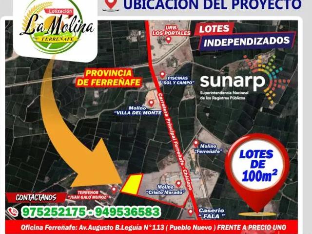 Terreno venta en Ferrenafe, Lambayeque