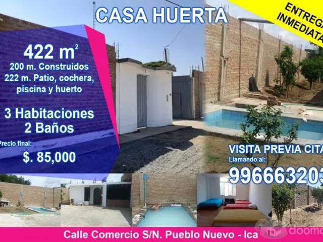 Casa venta en Pueblo Nuevo, Ica