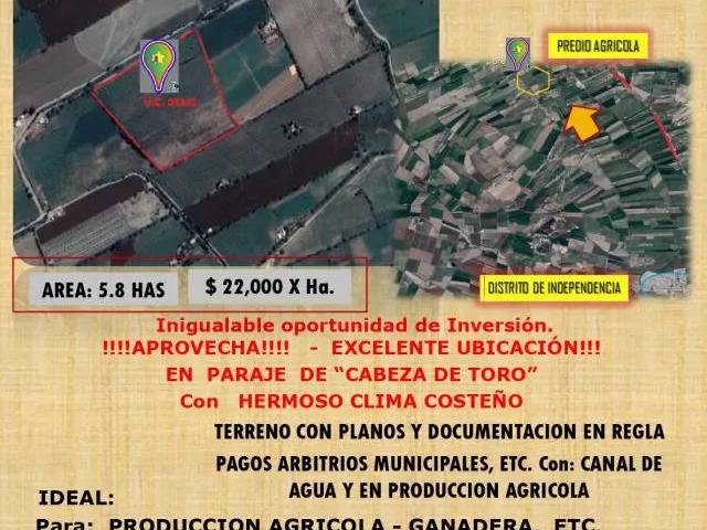 Terreno venta en Pisco, Ica