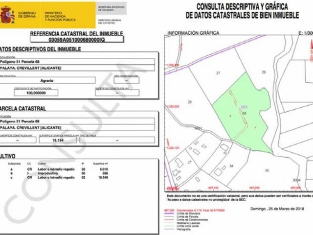 Terreno en venta en Crevillent, Alacant / Alicante