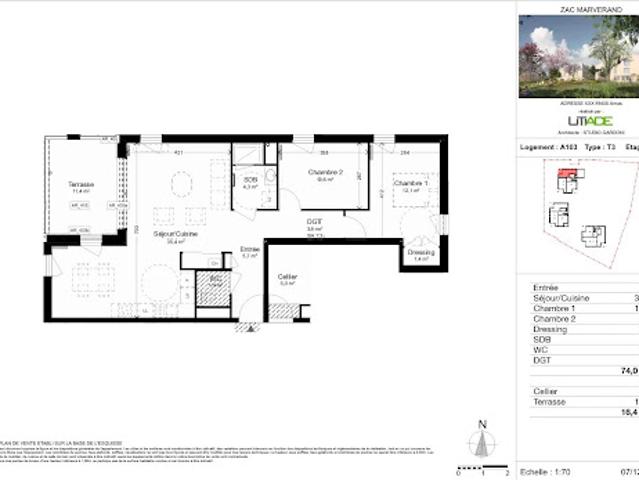 Appartement vente à Le Pré du Moulin, Arnas