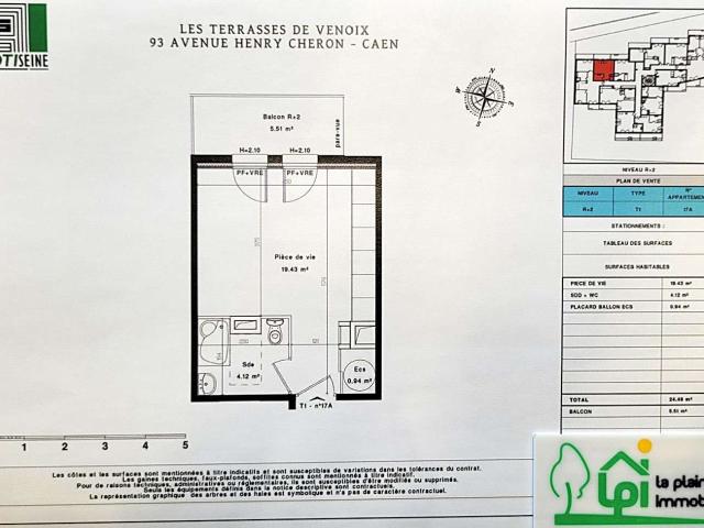 Studio vente à Caen