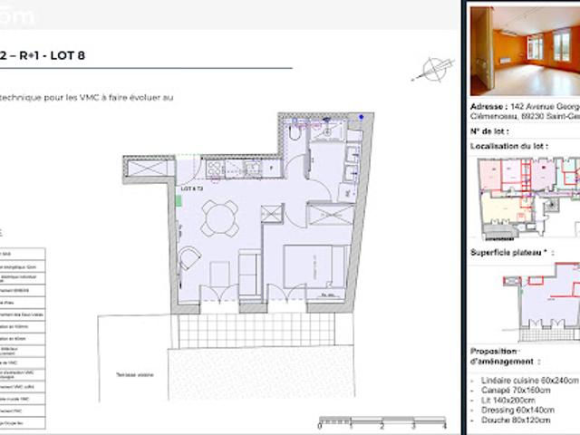 Appartement vente à Lyon, Métropole de Lyon