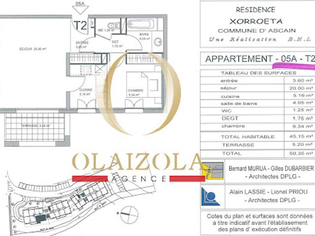 Appartement vente à Bayonne, Ascain