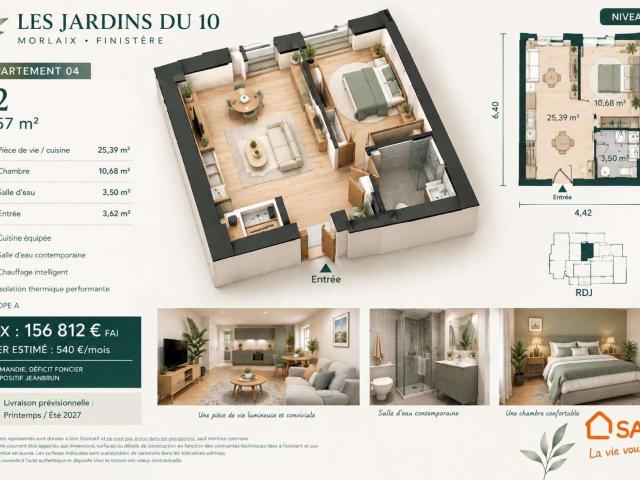 Appartement vente à Kerjean, Morlaix