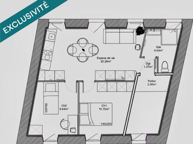Appartement vente à Quimper, Bretagne
