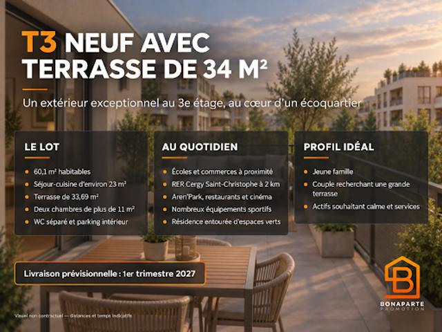 Appartement vente à La Plaine, Cergy