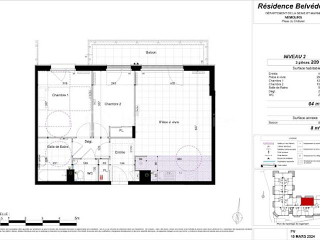 Appartement vente à Fontainebleau, Montcourt-fromonville