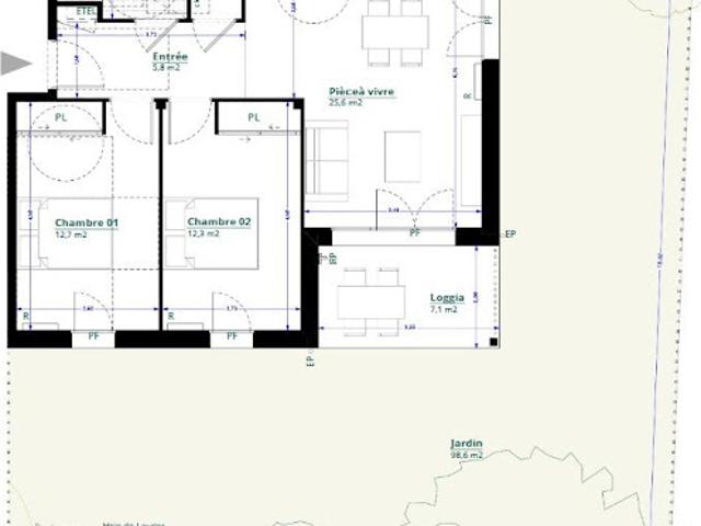 Appartement vente à Luxeau, Léognan