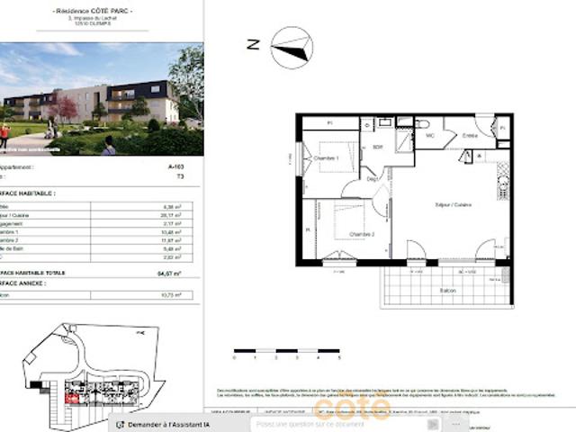 Appartement vente à Rodez, Onet-le-château
