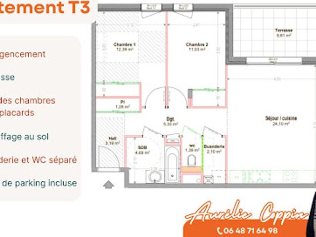 Appartement vente à La Tour-du-Pin, Tignieu-jameyzieu