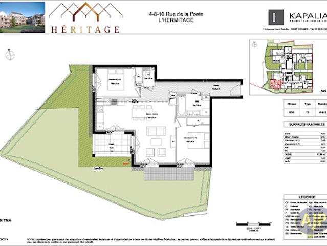 Appartement vente à L'hermitage, Le Pâtis du Châtellier