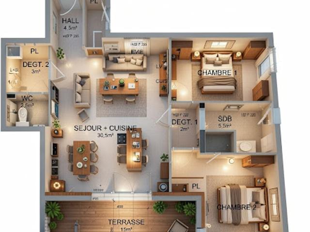 Appartement vente à Grenoble, Vif