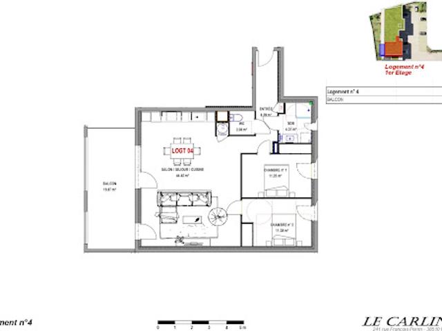 Appartement vente à La Tour-du-Pin, Morestel